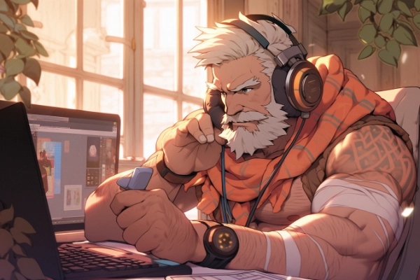 ライブ配信中の爺