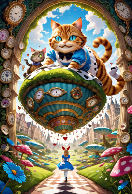 お題：不思議の国のアリス（Cheshire cat)
