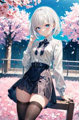 桜と私、どっちを見てるの？