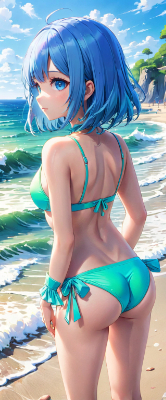青髪さんのすてきな水着