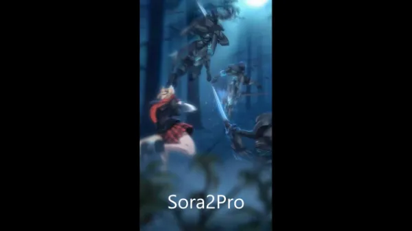 動画生成AIバトルシーン比較2 (1.Sora2 2.Sora2Pro 3.Veo3.1)