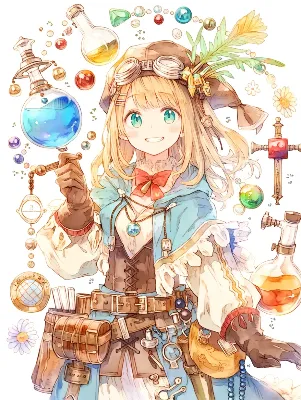 青き秘薬を抱えて 少女錬金術師の旅立ち。