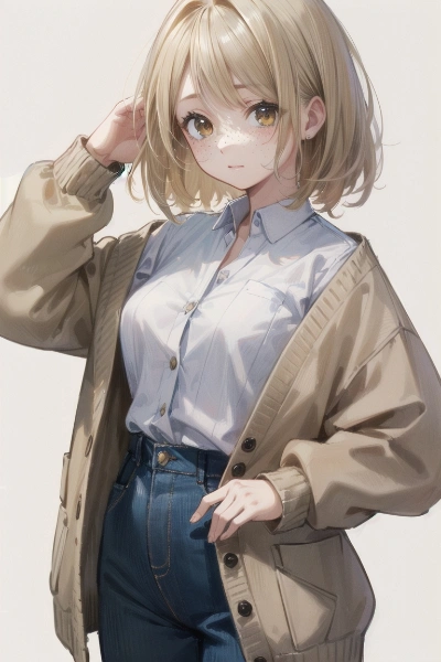 そばかす美少女