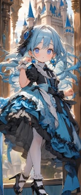 かわいい青髪お姫様