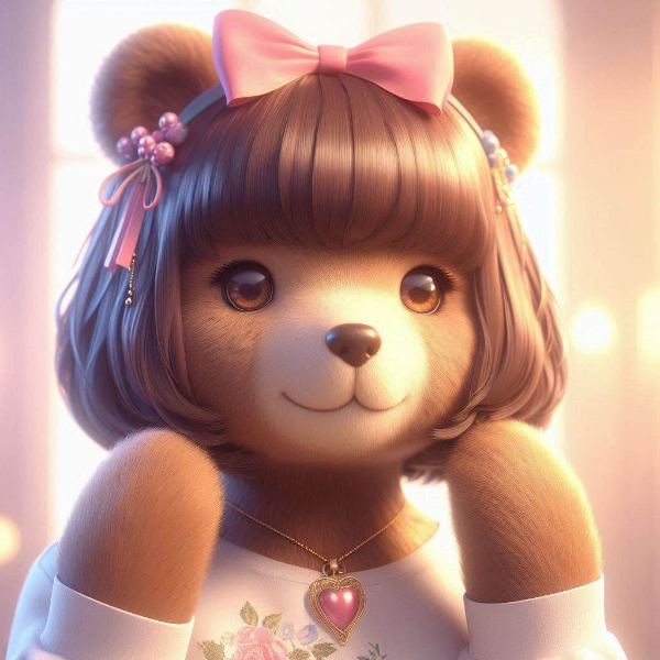 ボブカットの熊さん