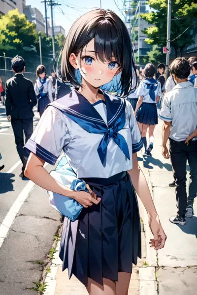 制服姿の男の子