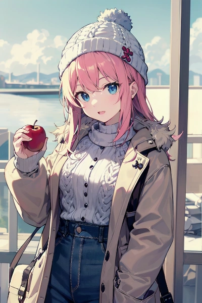 今日のニット帽可愛いでしょ