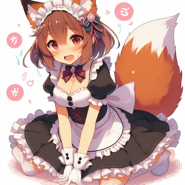 狐耳メイドちゃん