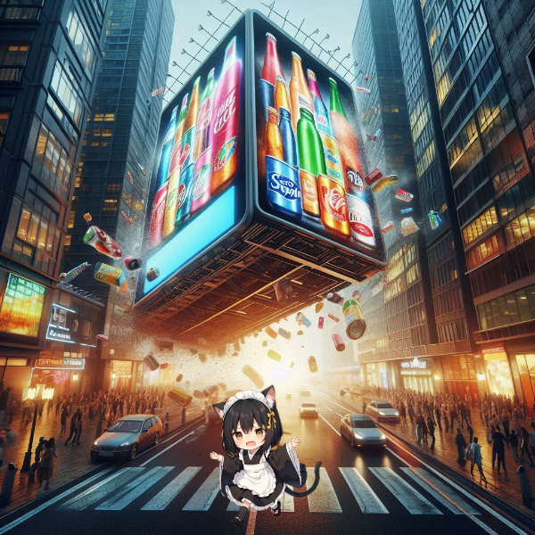 この看板娘は意味が違うニャ～(TOT)