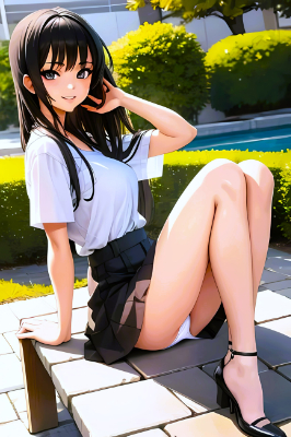 ポーズをとってる女の子