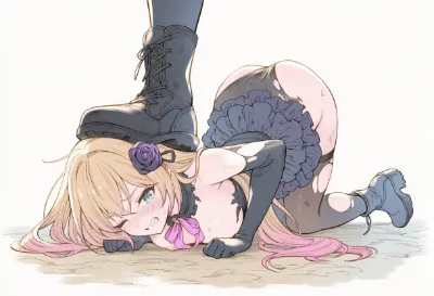 踏みつけられる魔法少女