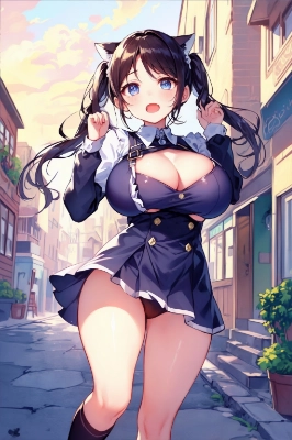 猫メイドカフェの女の子
