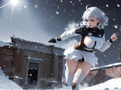 雪の中の逃走