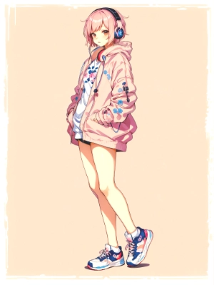 headphones girl