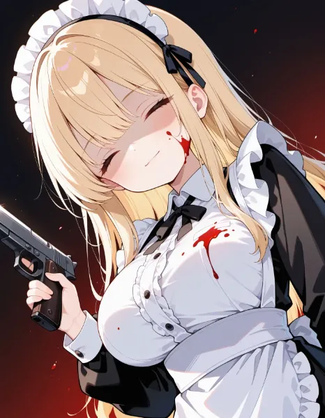 お掃除完了メイドさん
