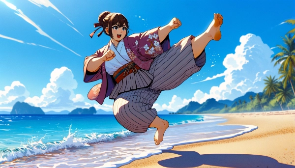 『ジャンプ蹴り』