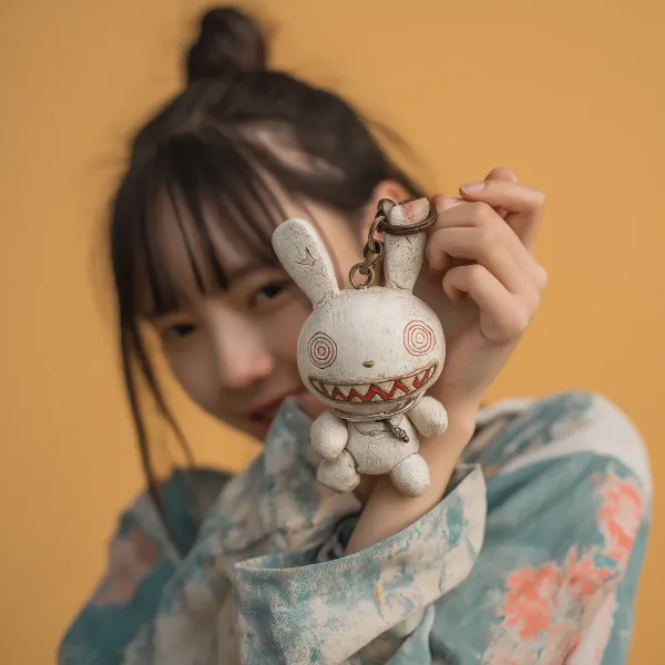 可愛いうさぎのキーホルダー