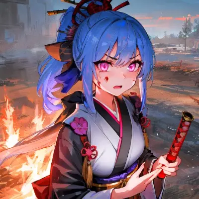 青髪と呼ばれる侍のオン•オフ