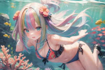 海中遊泳