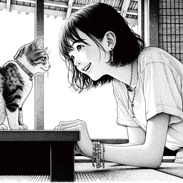 detailed black-and-white illustration drawn in ballpoint pen style