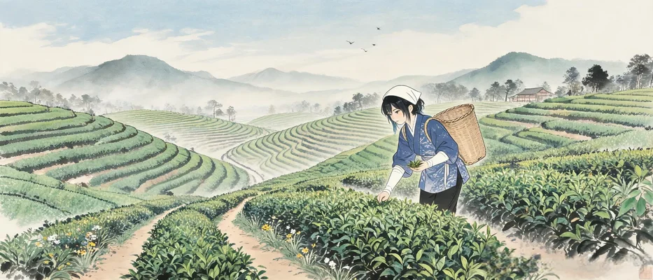あれに見えるは茶摘ぢやないか