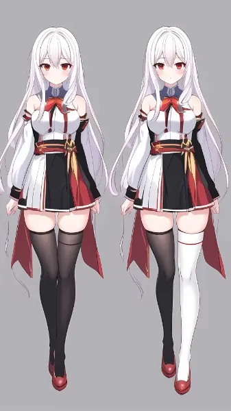 白髪女の子立ち絵