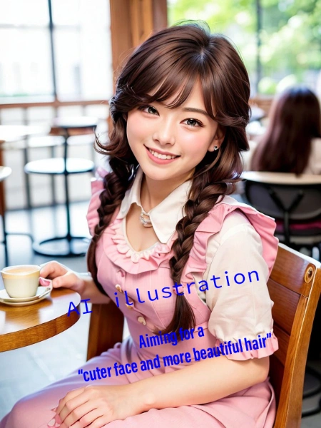 三つ編みの美少女