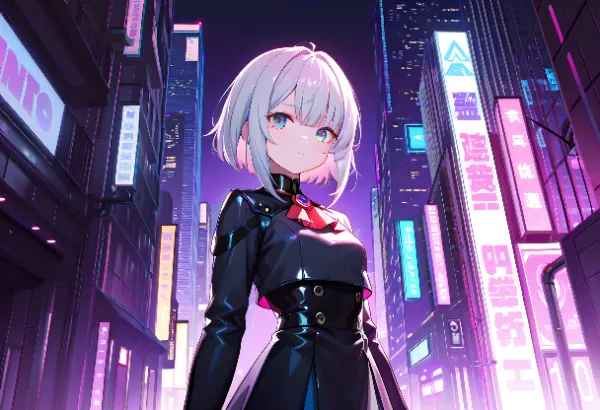 ネオン街の銀髪エージェント