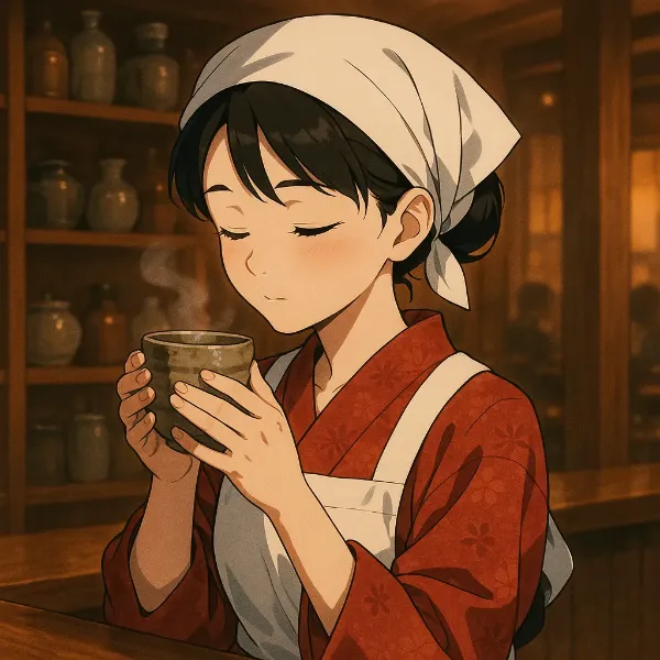 茶屋の娘、静かな一服の時