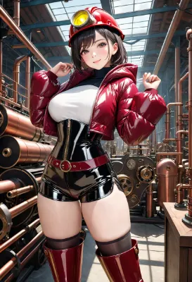 工場で働くお姉さん