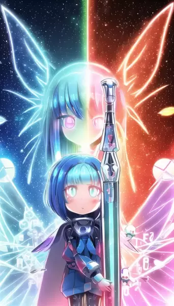 宇宙で戦う少女