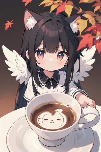 天使とラテアート