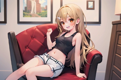 金髪ロリ+タンクトップ
