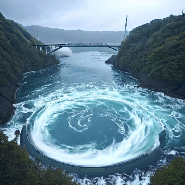 自然が織りなす渦潮