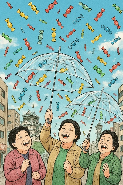 あめちゃんが降ってきた