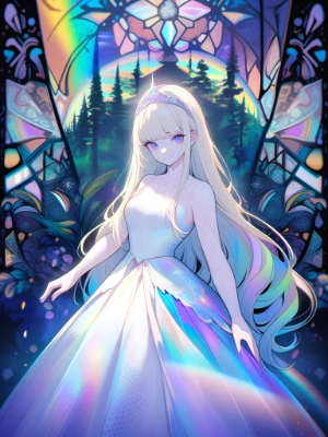 iridescent girl