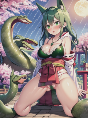 狐っ娘ちゃんと蛇さん