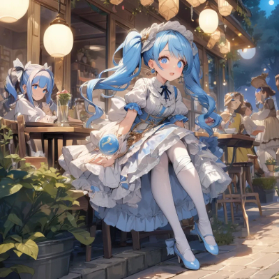 夜の青髪さん