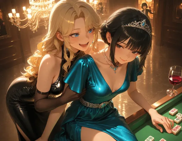 黒髪＆ブロンド・カジノの夜に交錯する運命の牌