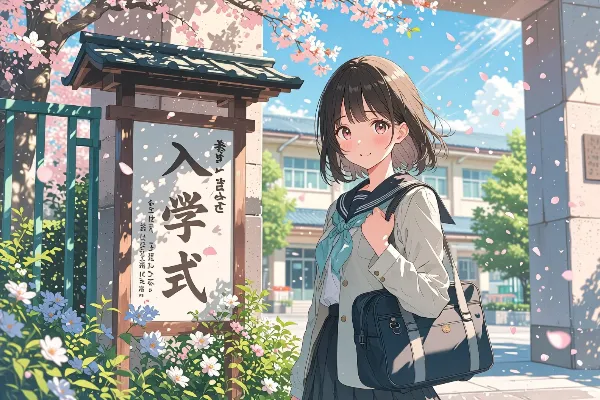 桜舞う校門で始まる春の物語