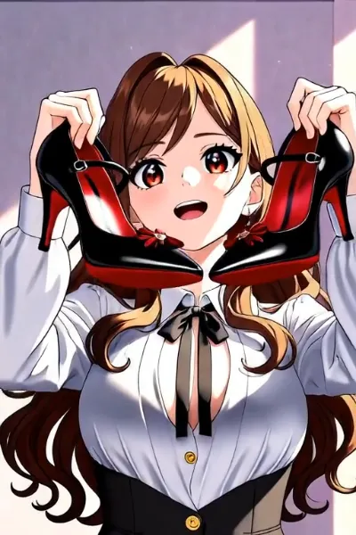 ハイヒールで優雅に筋トレする仕事が早くおわった日のＯＬ