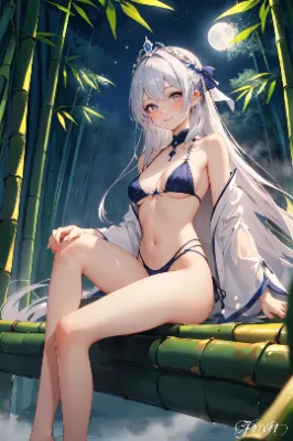 かぐや姫も暑い❤