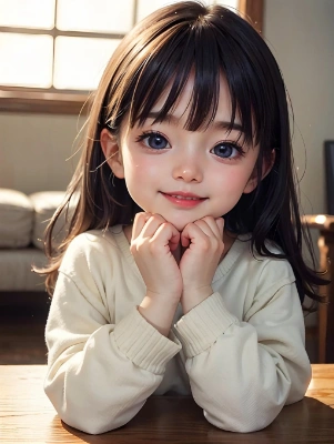 ほおづえ少女