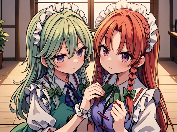 あら、三つ編みが曲がっていてよ