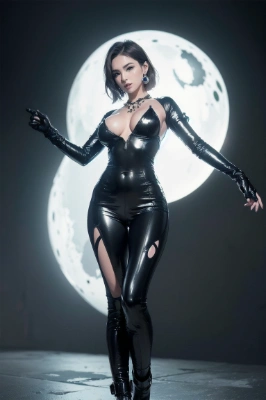 Carbon black lady