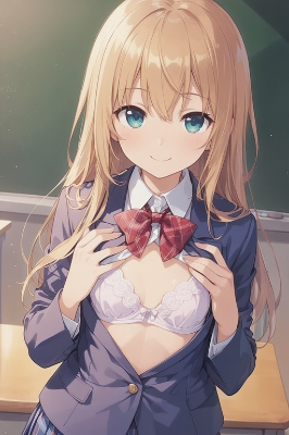 ブラ見せ制服見るだけ