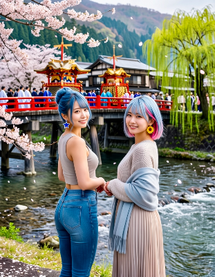 春の高山祭💧雫ちゃんリンちゃんフォトファッション