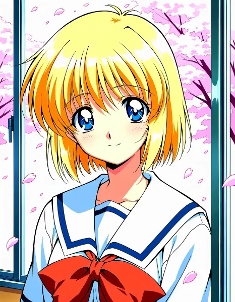 2000年代くらいのギャルゲーのキャラクター風