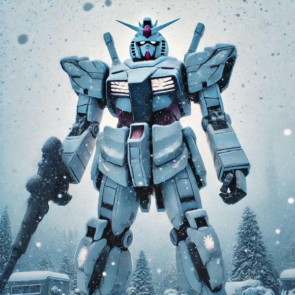 雪のガンダム