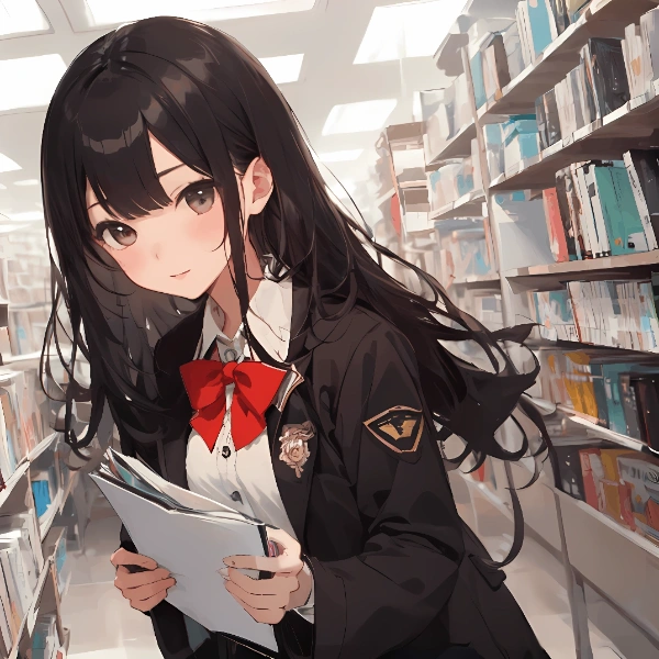 図書室で